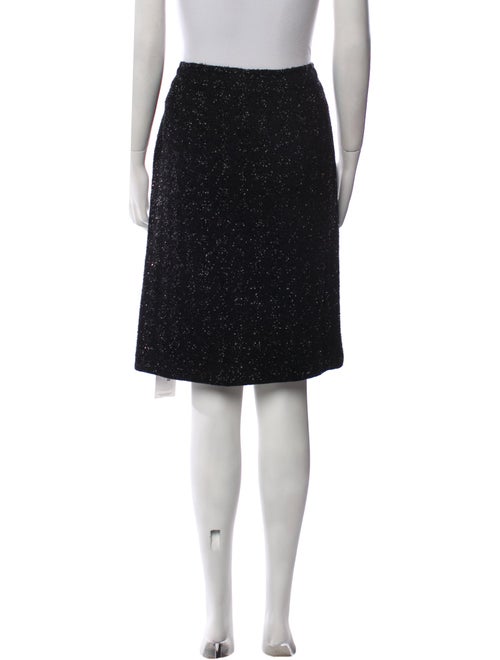 St. John Couture Polka Dot Print Knee-Length Skirt