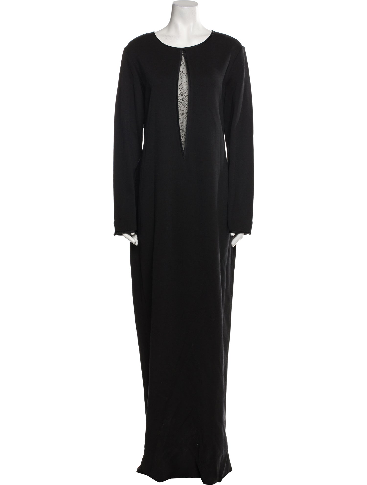 St. John Couture Scoop Neck Long Dress