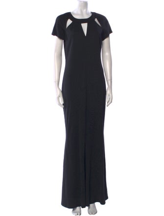 St. John Couture Wool Long Dress