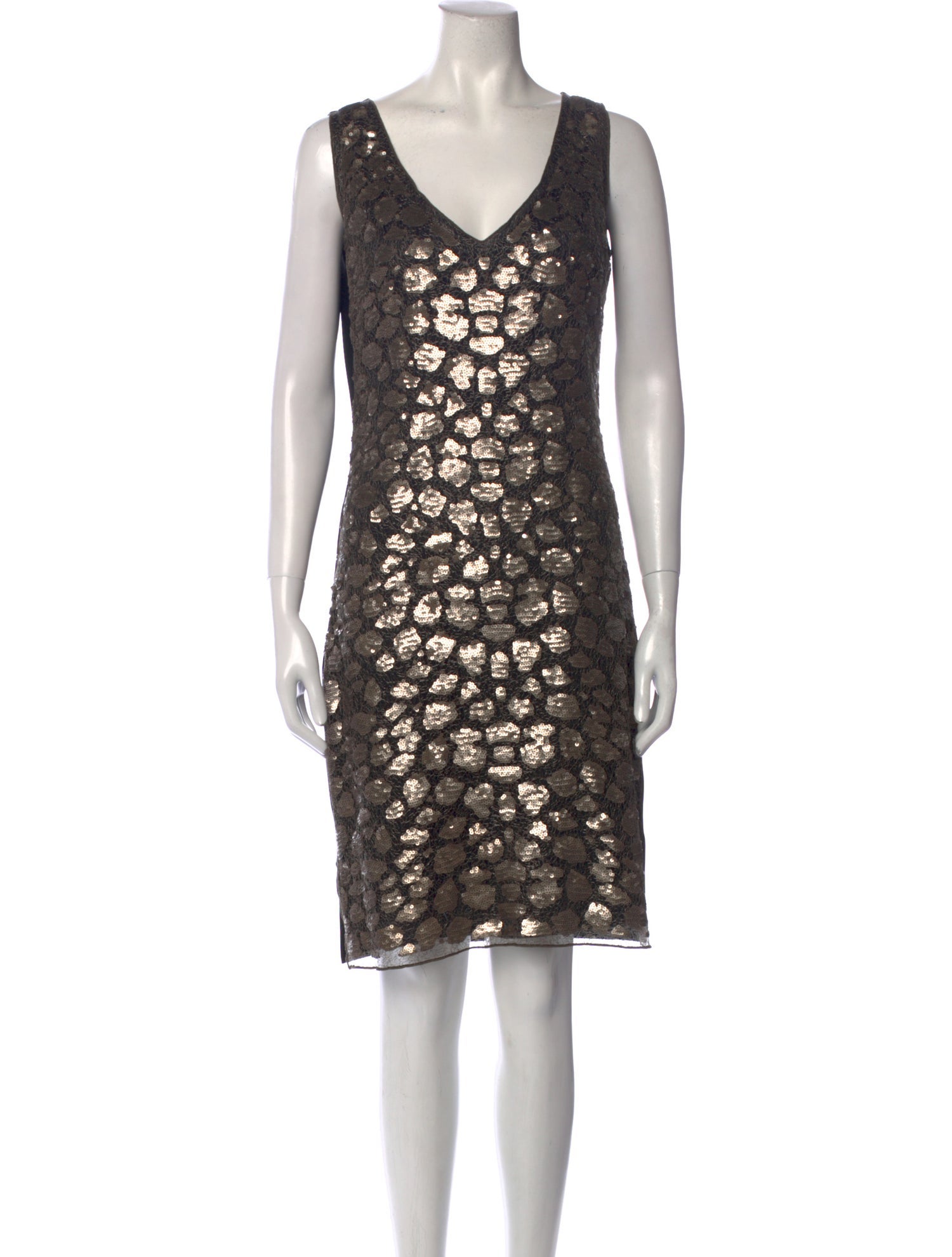 St. John Couture Patterned Knee-Length Dress