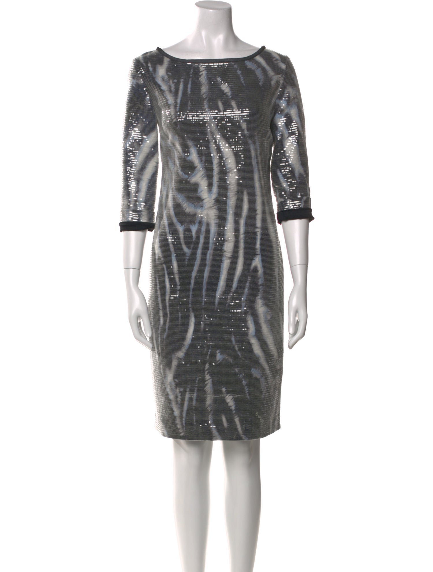 St. John Couture Printed Knee-Length Dress