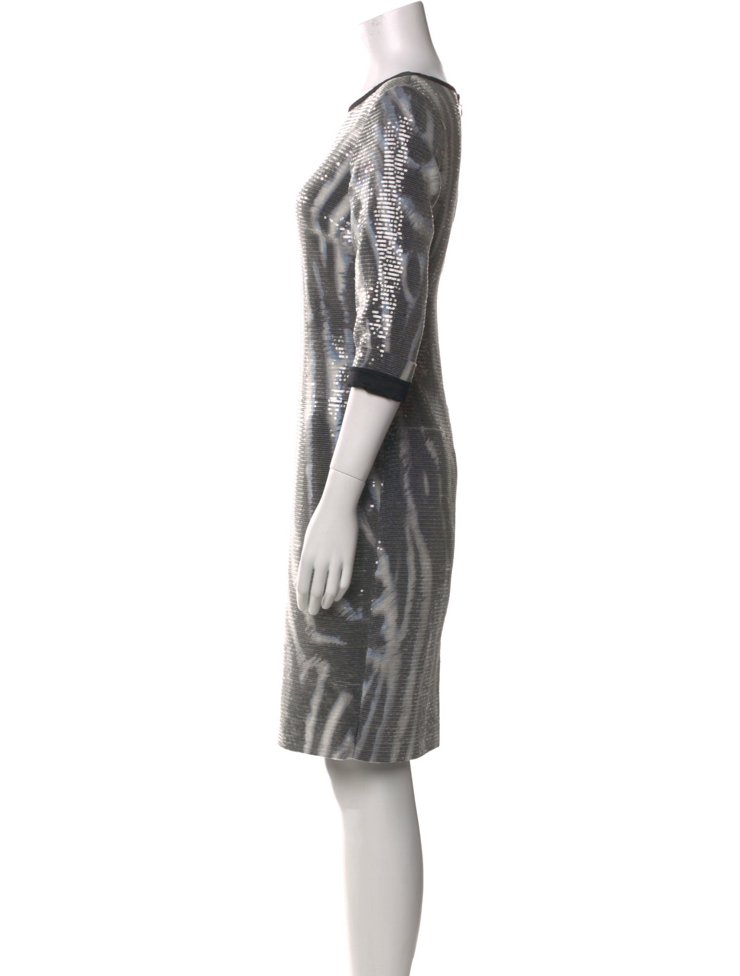 St. John Couture Printed Knee-Length Dress