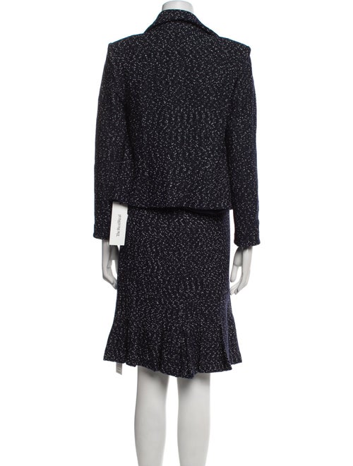 St. John Couture Wool Polka Dot Print Skirt Suit