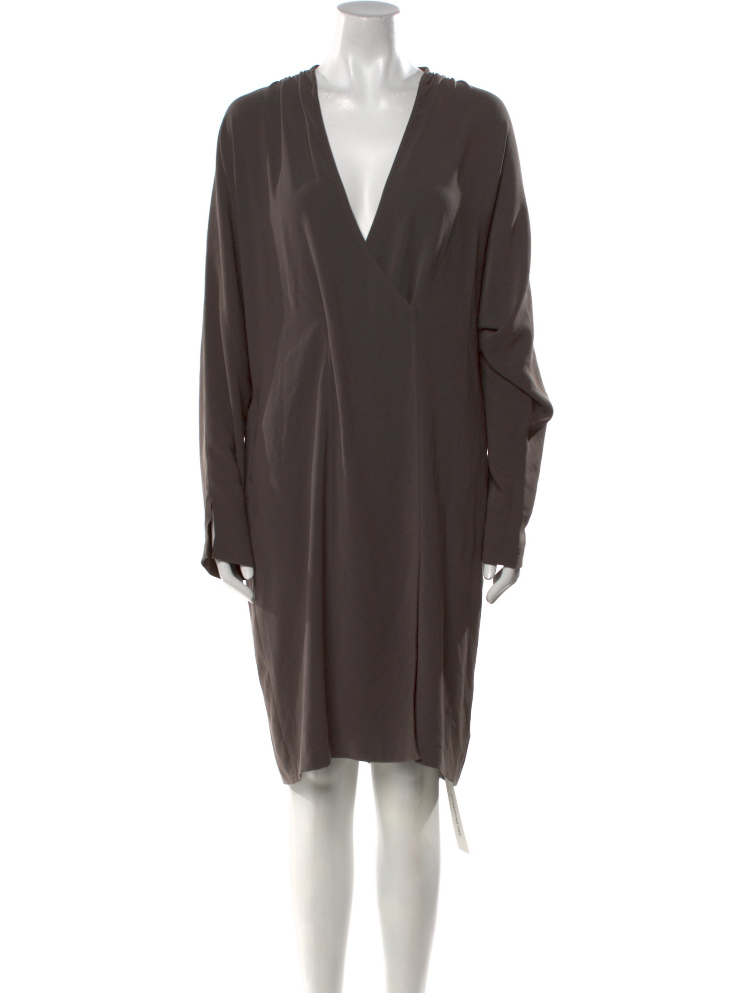 St. John Couture V-Neck Midi Length Dress