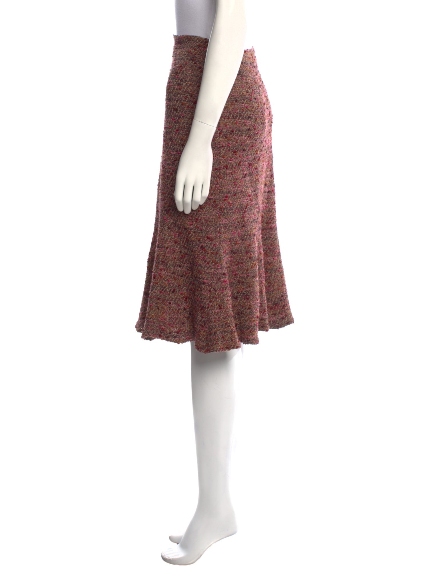 St. John Couture Floral Print Knee-Length Skirt