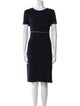 St. John Couture Wool Chain-Link Accents Dress Set