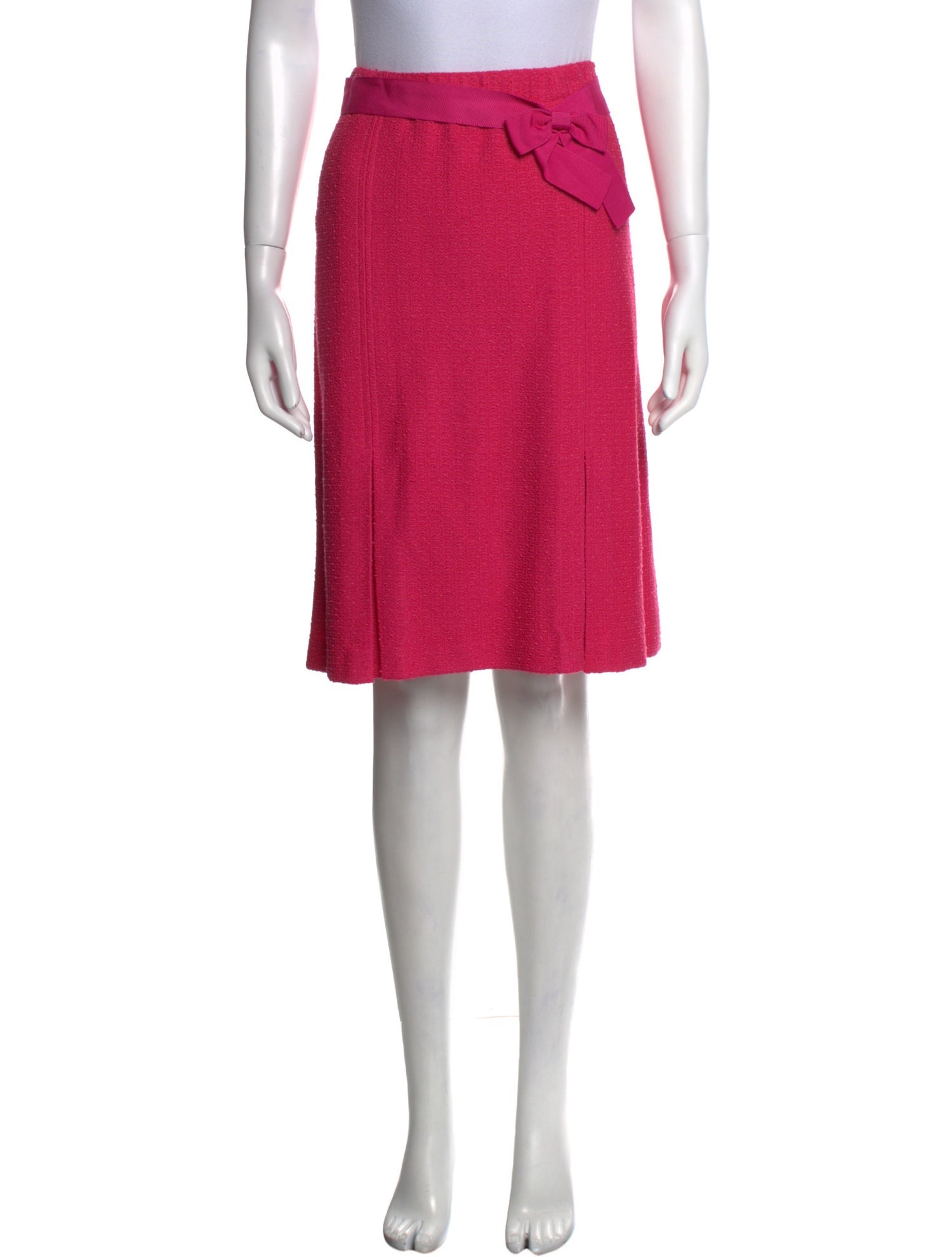 St. John Couture Bow Accents Knee-Length Skirt