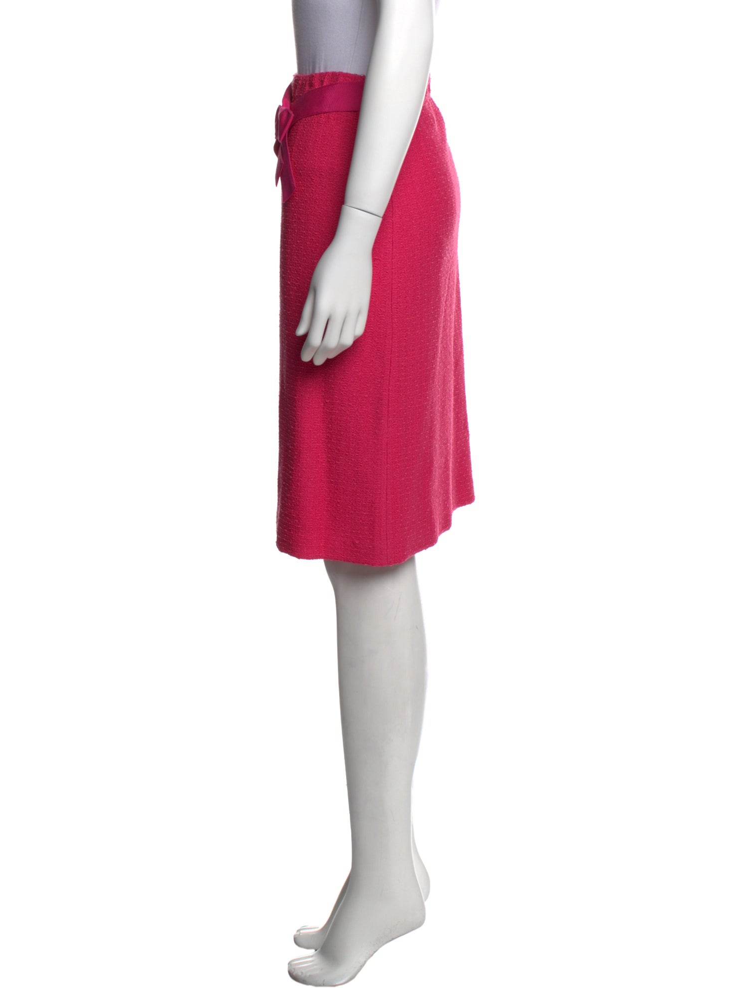 St. John Couture Bow Accents Knee-Length Skirt