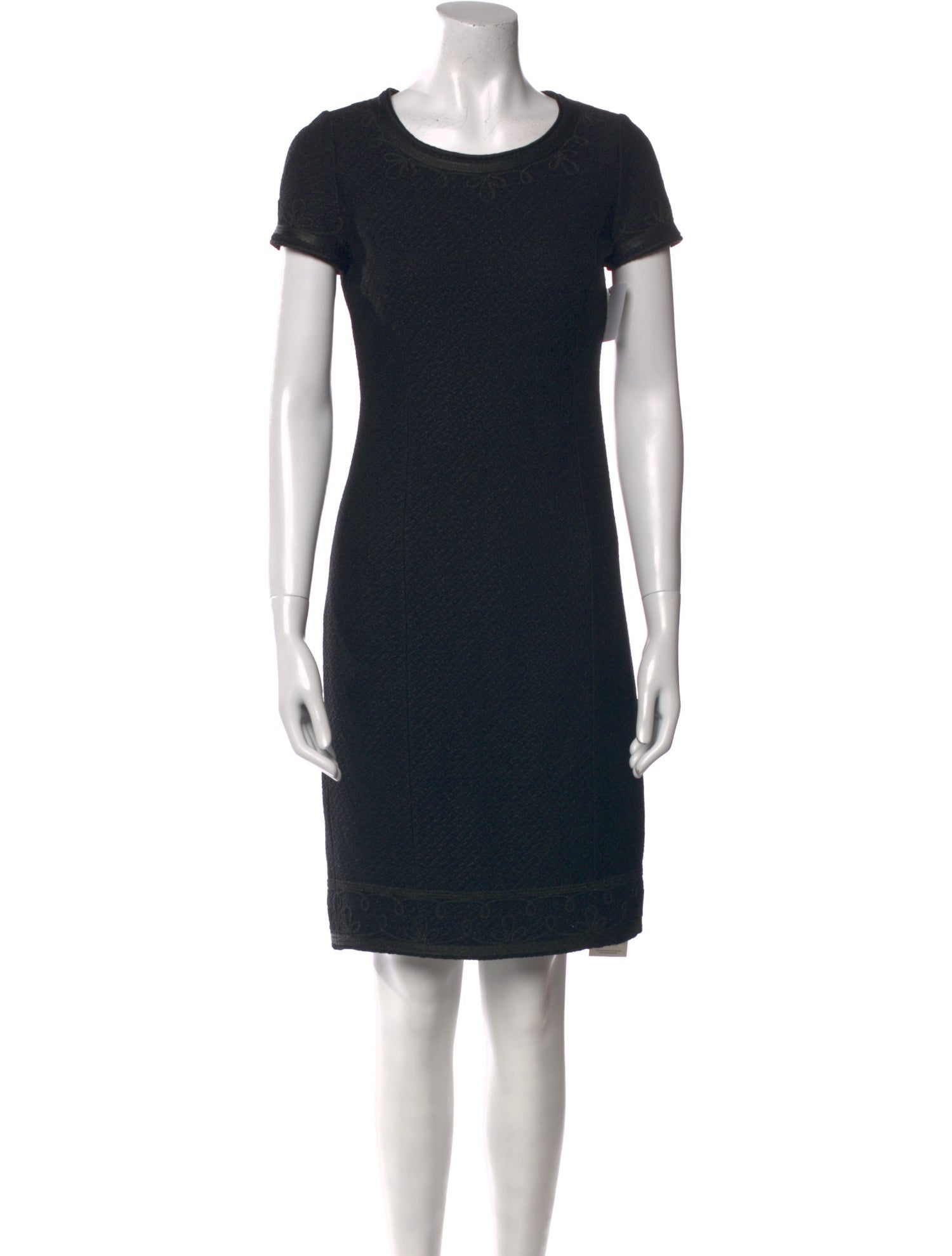 St. John Couture Scoop Neck Knee-Length Dress