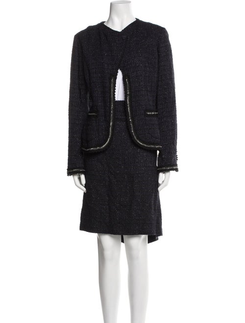 St. John Couture Tweed Pattern Skirt Suit