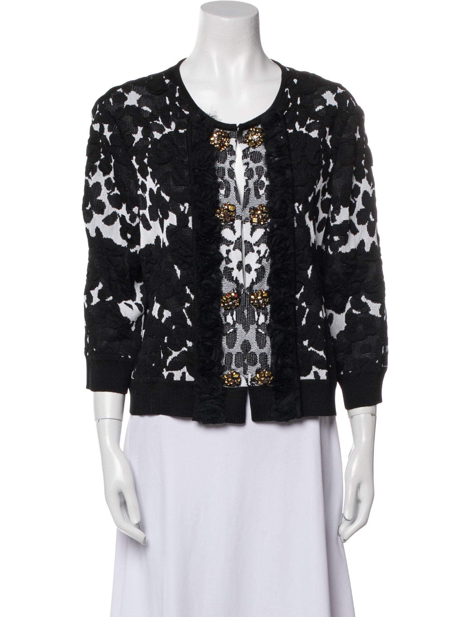 St. John Couture Floral Print Jacket