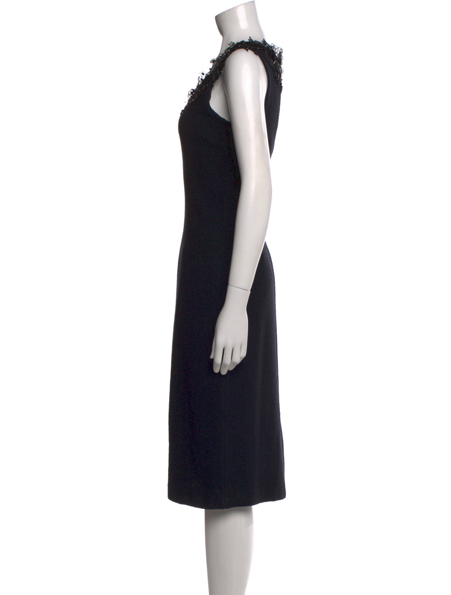 St. John Couture Scoop Neck Midi Length Dress w/ Tags