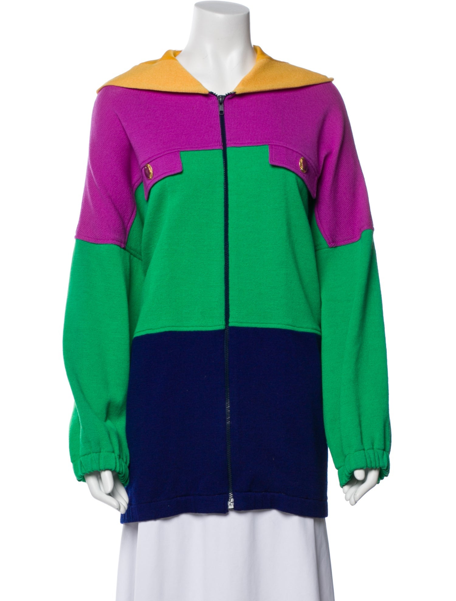 St. John Couture Colorblock Pattern Evening Jacket