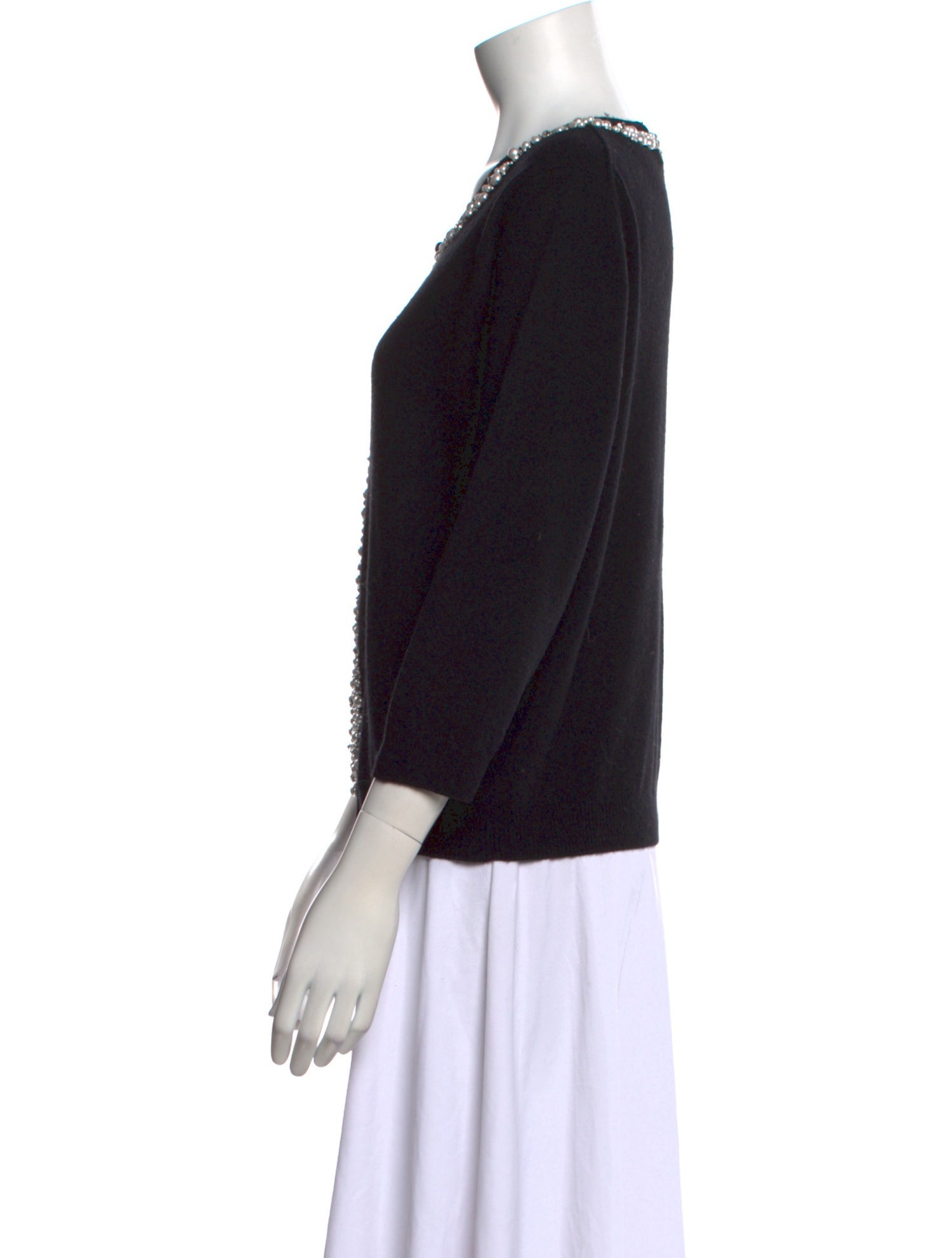 St. John Couture Wool Scoop Neck Sweater