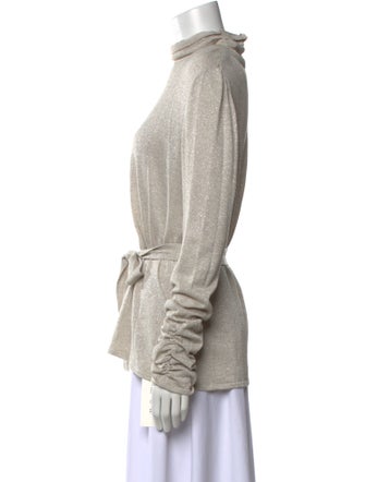 St. John Couture Turtleneck Long Sleeve Sweatshirt