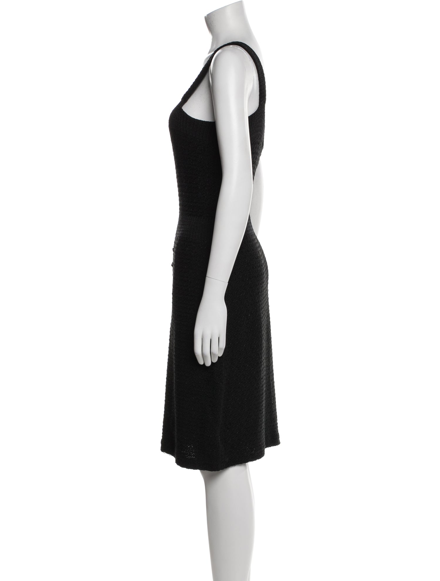St. John Couture Square Neckline Knee-Length Dress
