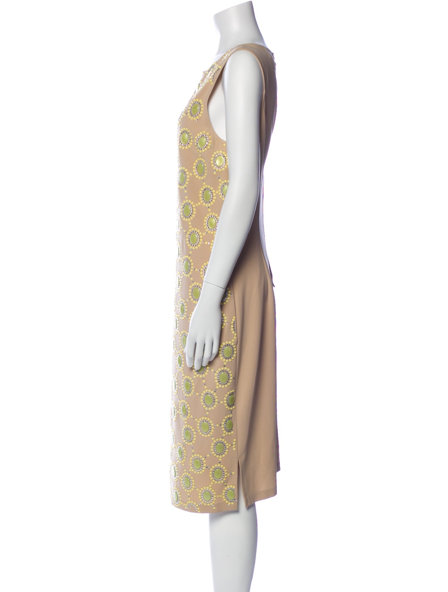 St. John Couture Printed Midi Length Dress