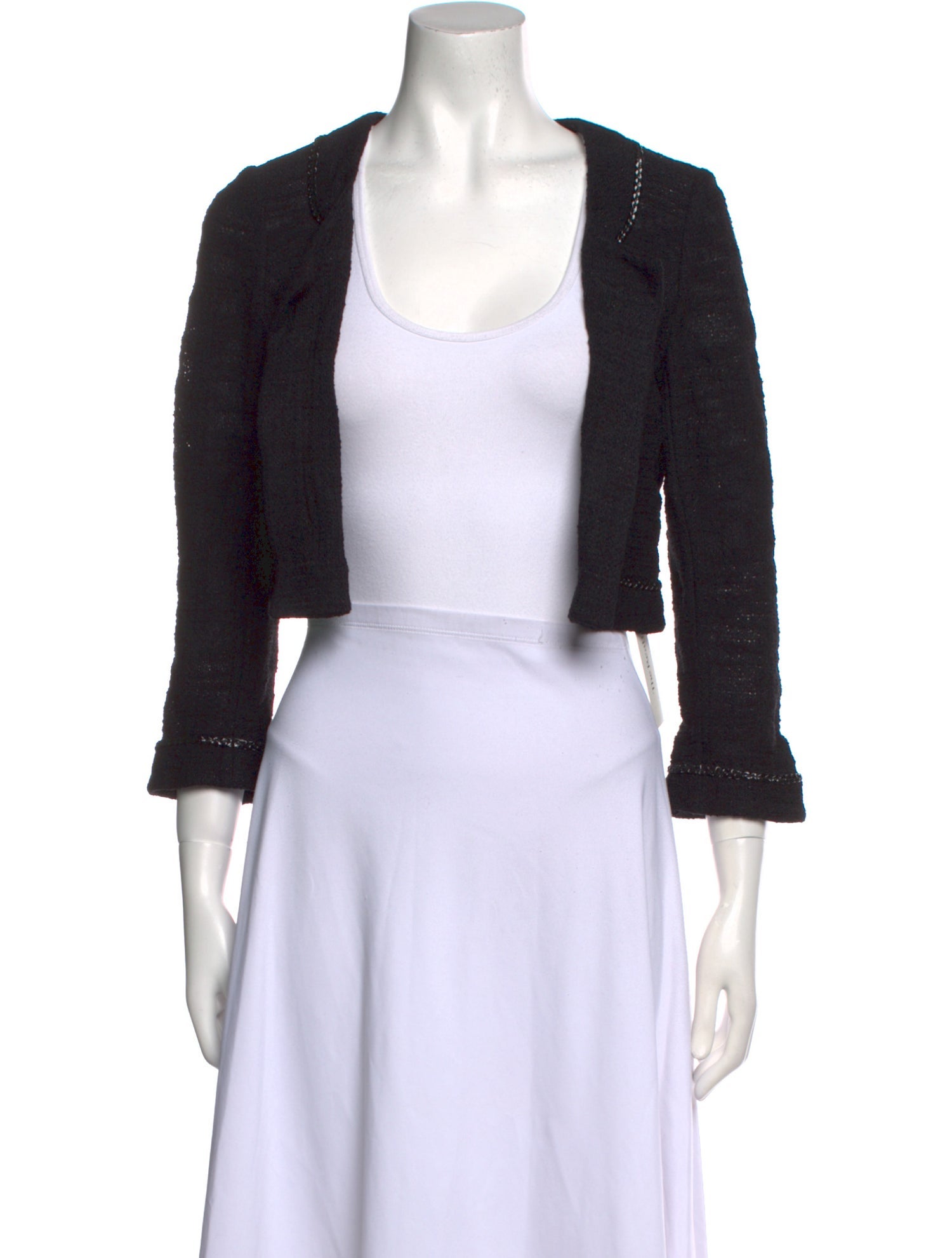 St. John Couture Tweed Scoop Neck Sweater