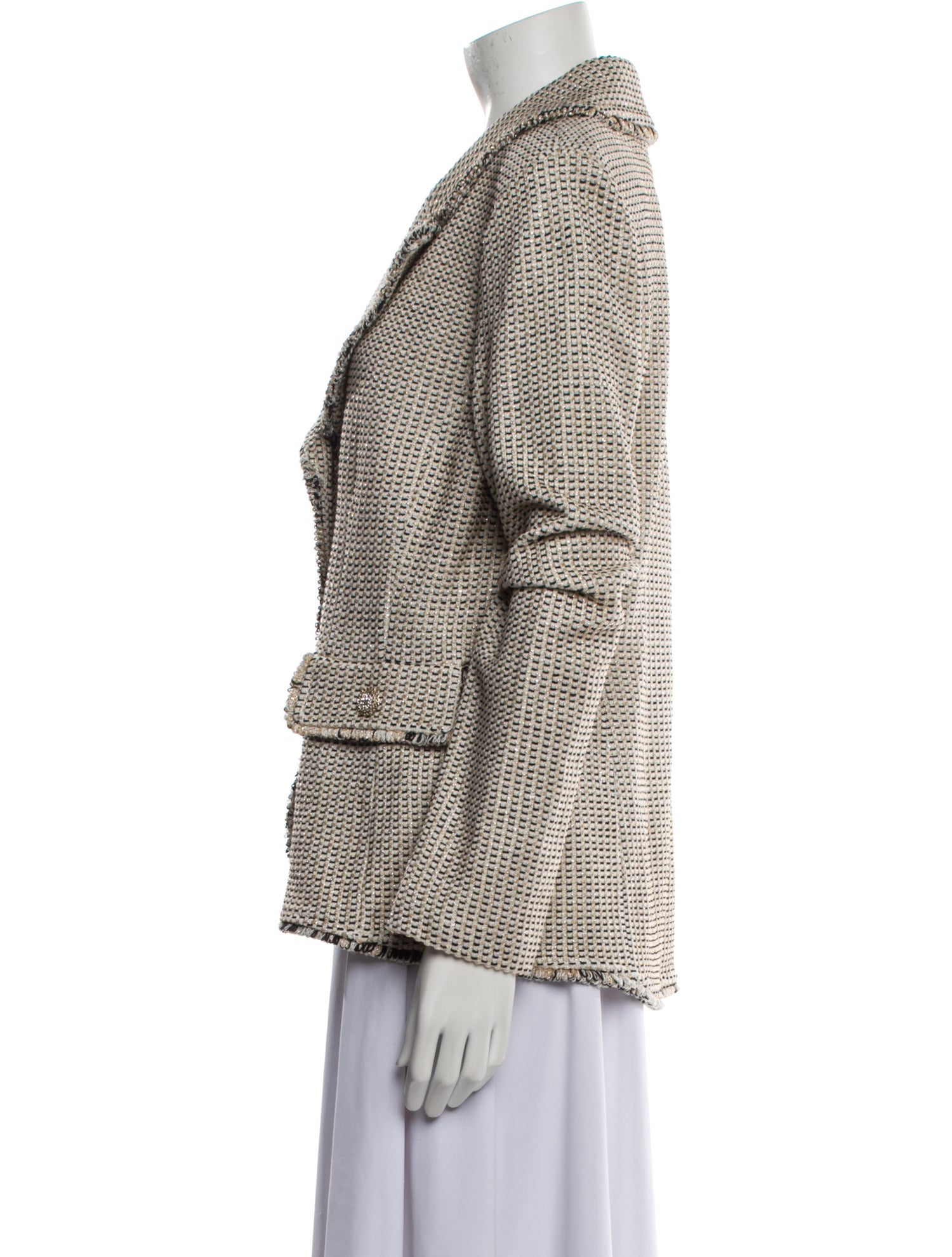 St. John Couture Tweed Pattern Blazer