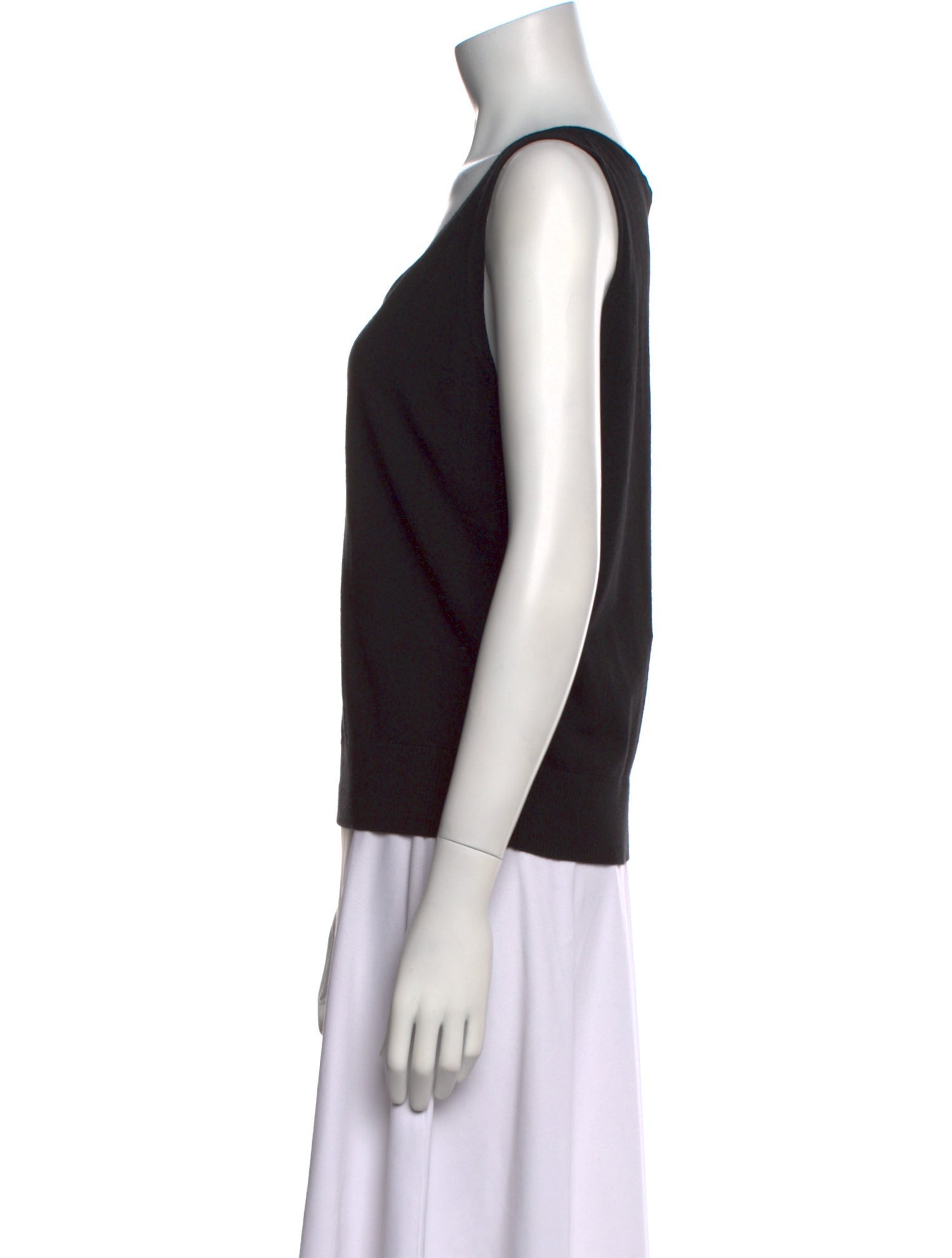 St. John Couture Wool Scoop Neck Top