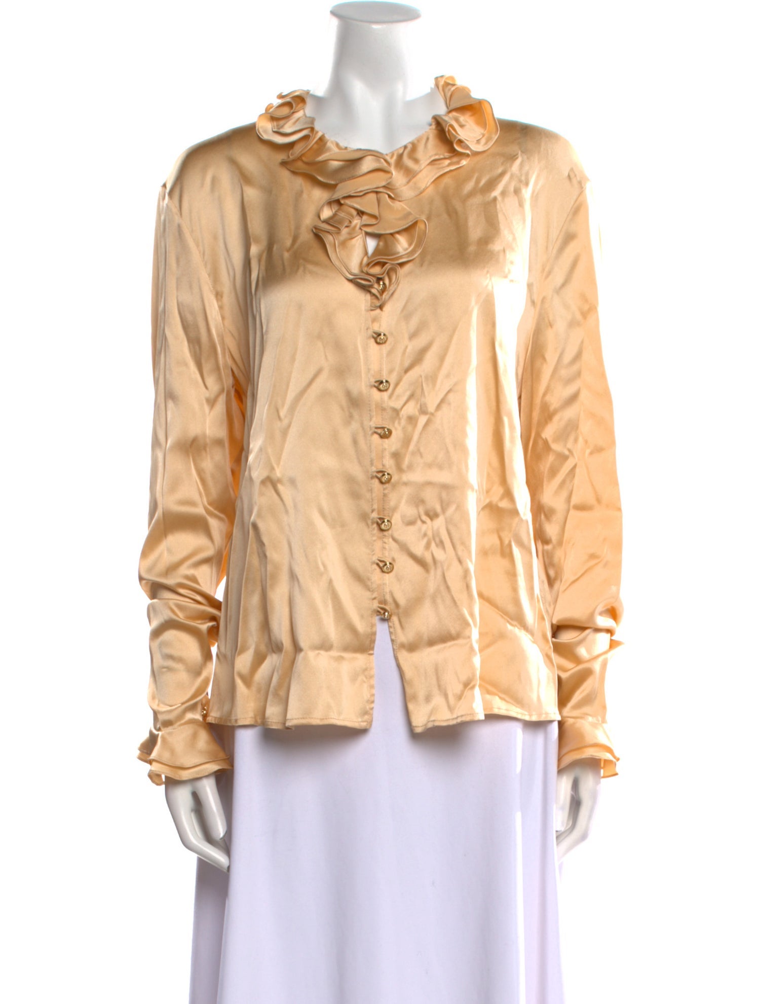 St. John Couture Silk Mock Neck Blouse w/ Tags