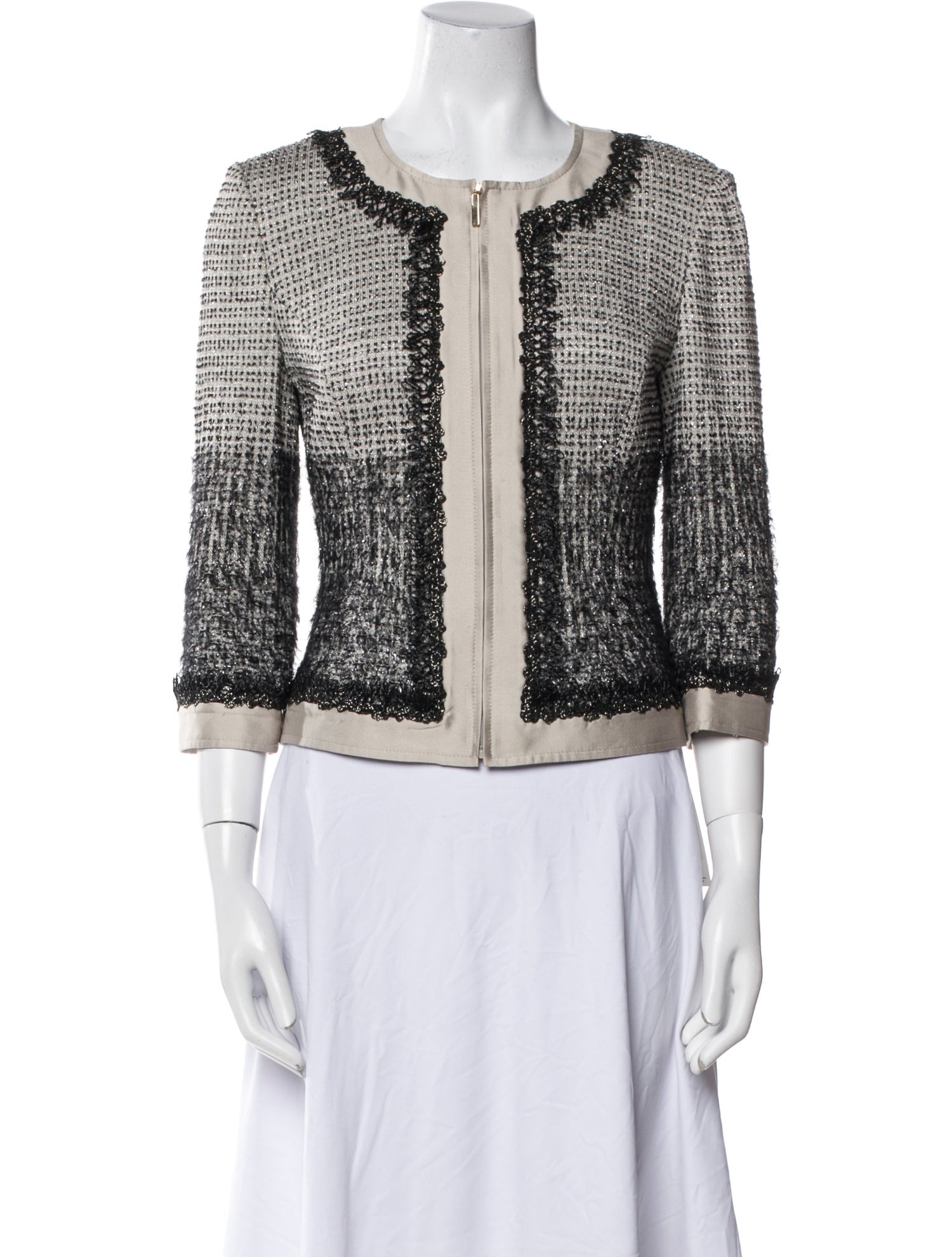 St. John Couture Tweed Pattern Evening Jacket