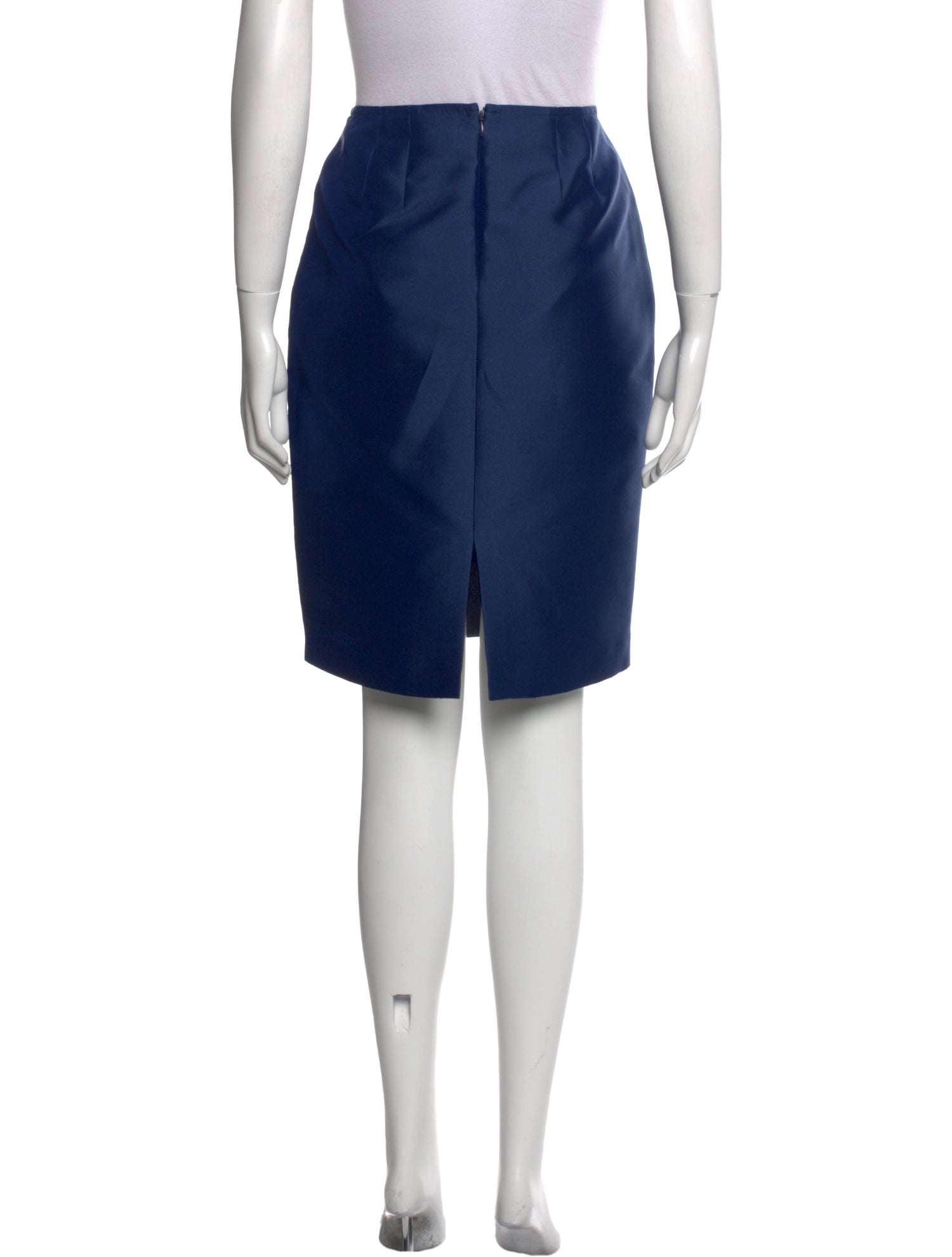 St. John Couture Braided Accents Knee-Length Skirt