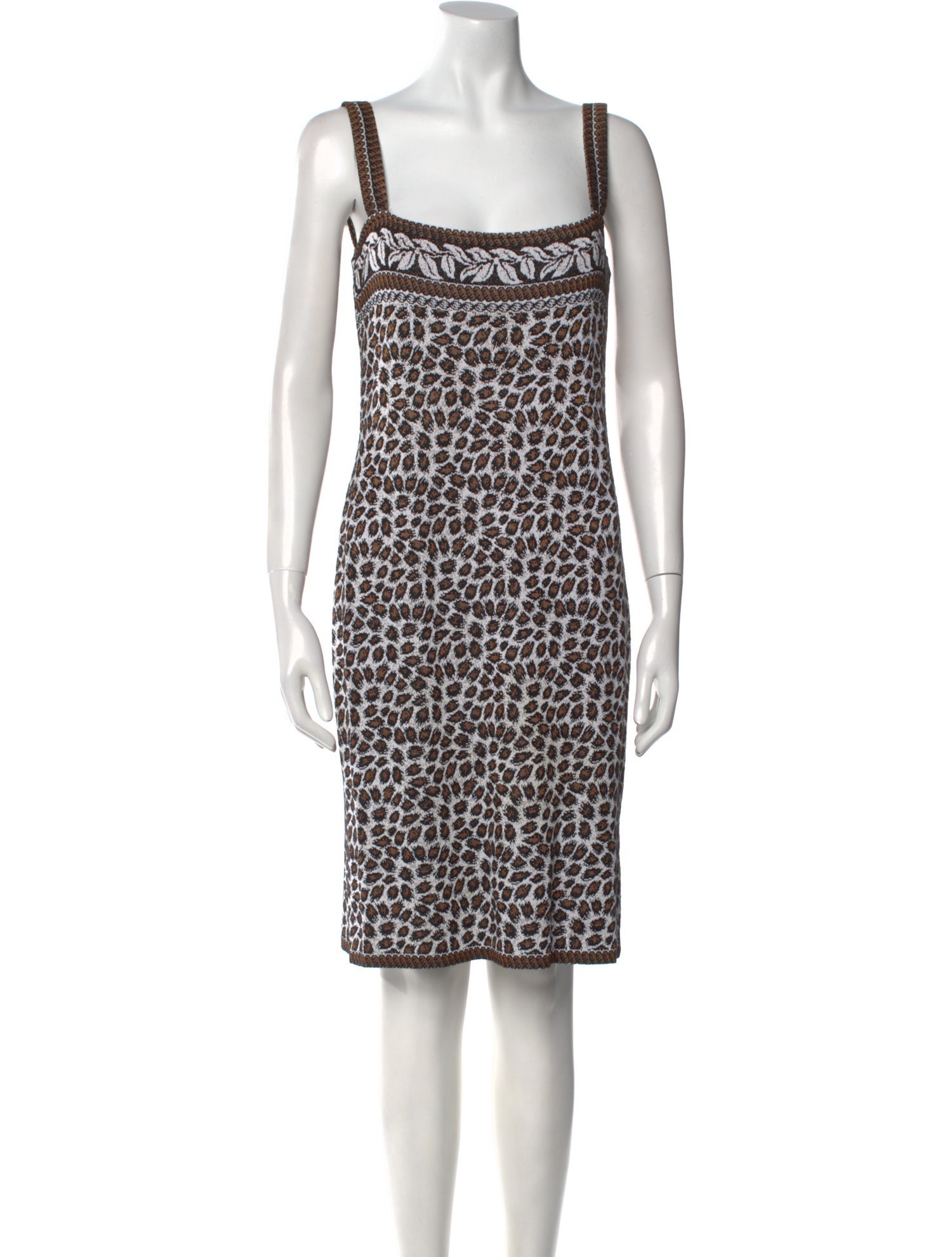 St. John Couture Printed Knee-Length Dress