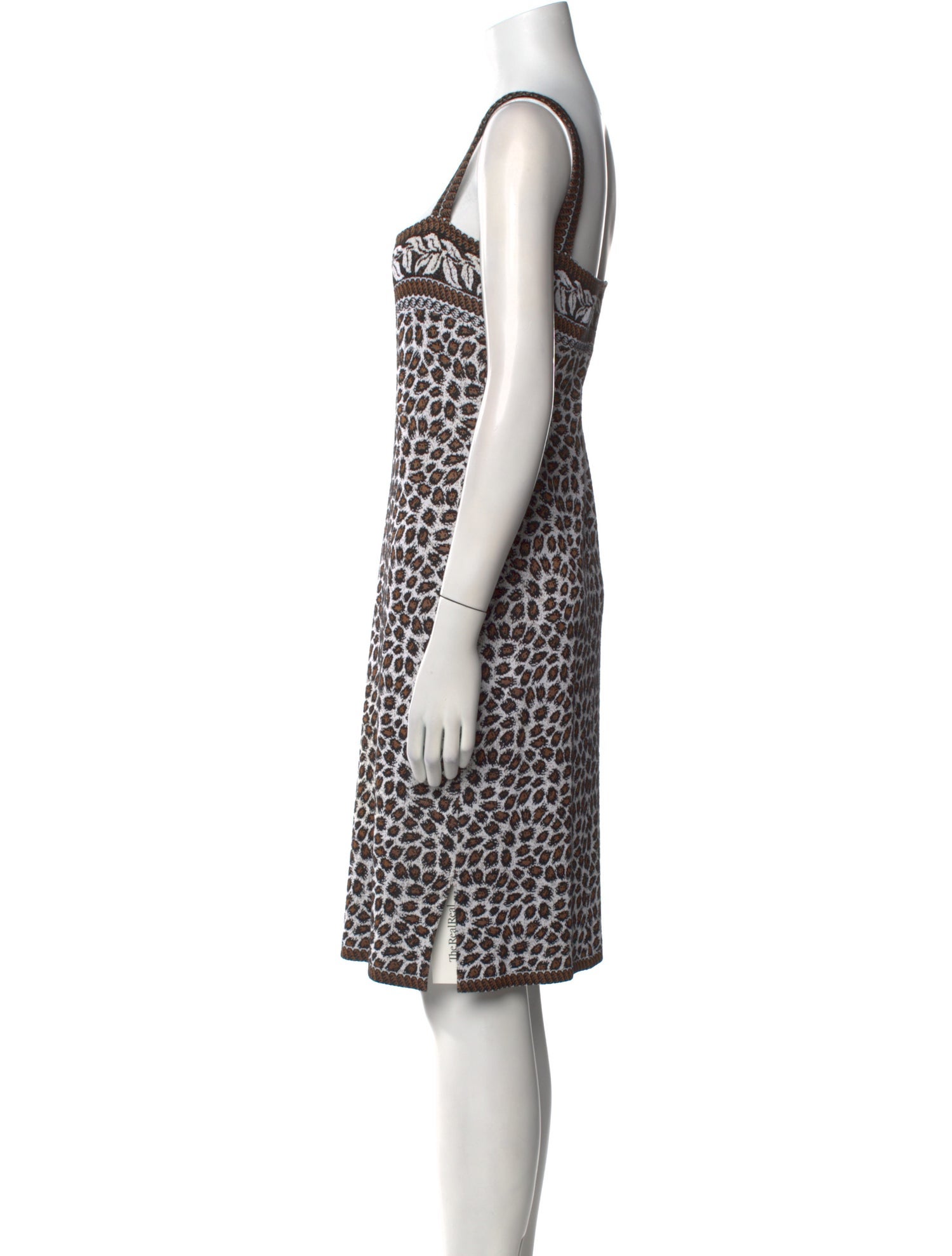 St. John Couture Printed Knee-Length Dress