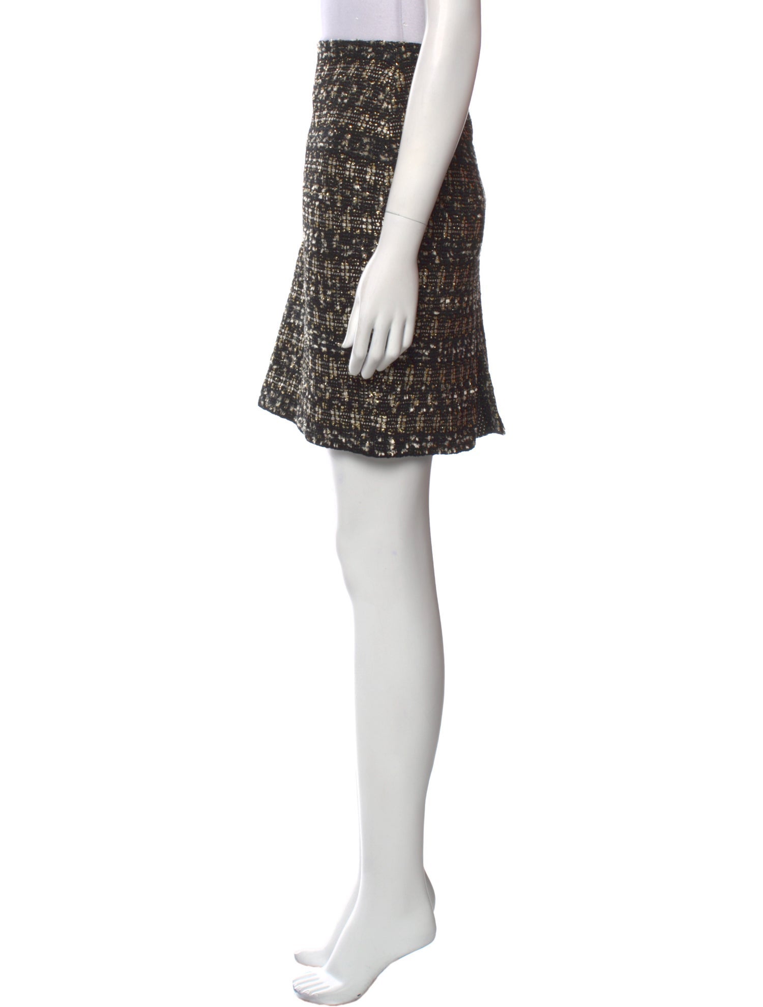 St. John Couture Tweed Pattern Mini Skirt