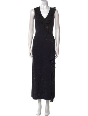St. John Couture Wool Long Dress