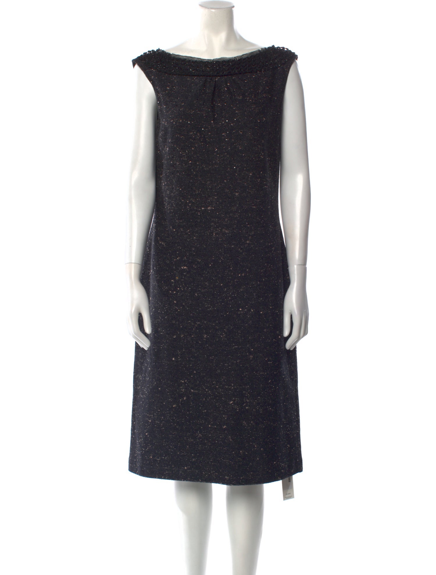 St. John Couture Wool Midi Length Dress