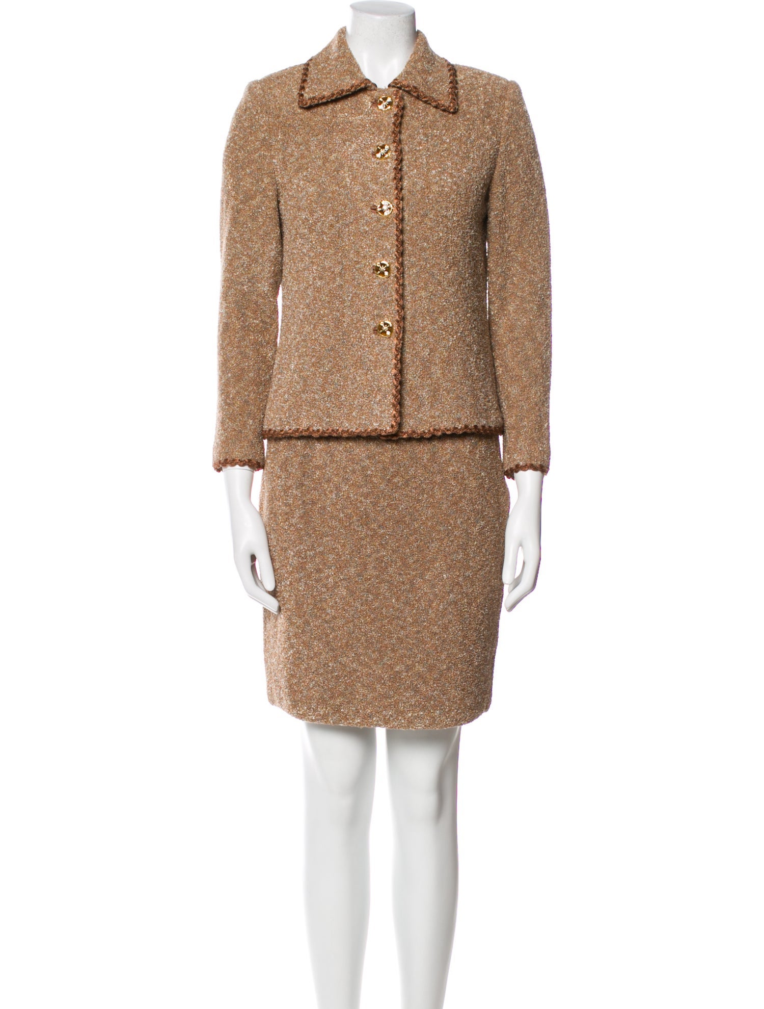 St. John Couture Printed Skirt Suit