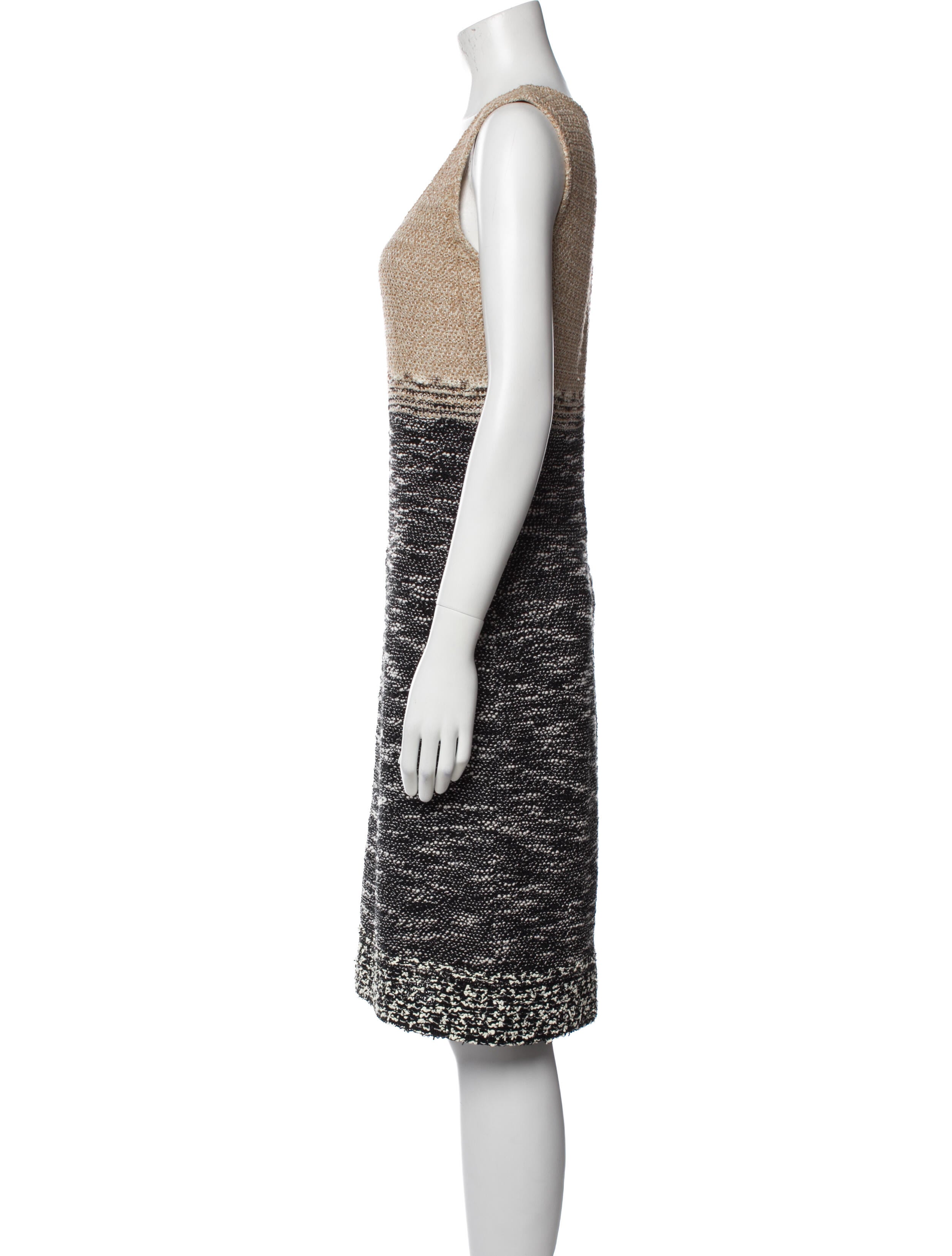 St. John Couture Wool Knee-Length Dress