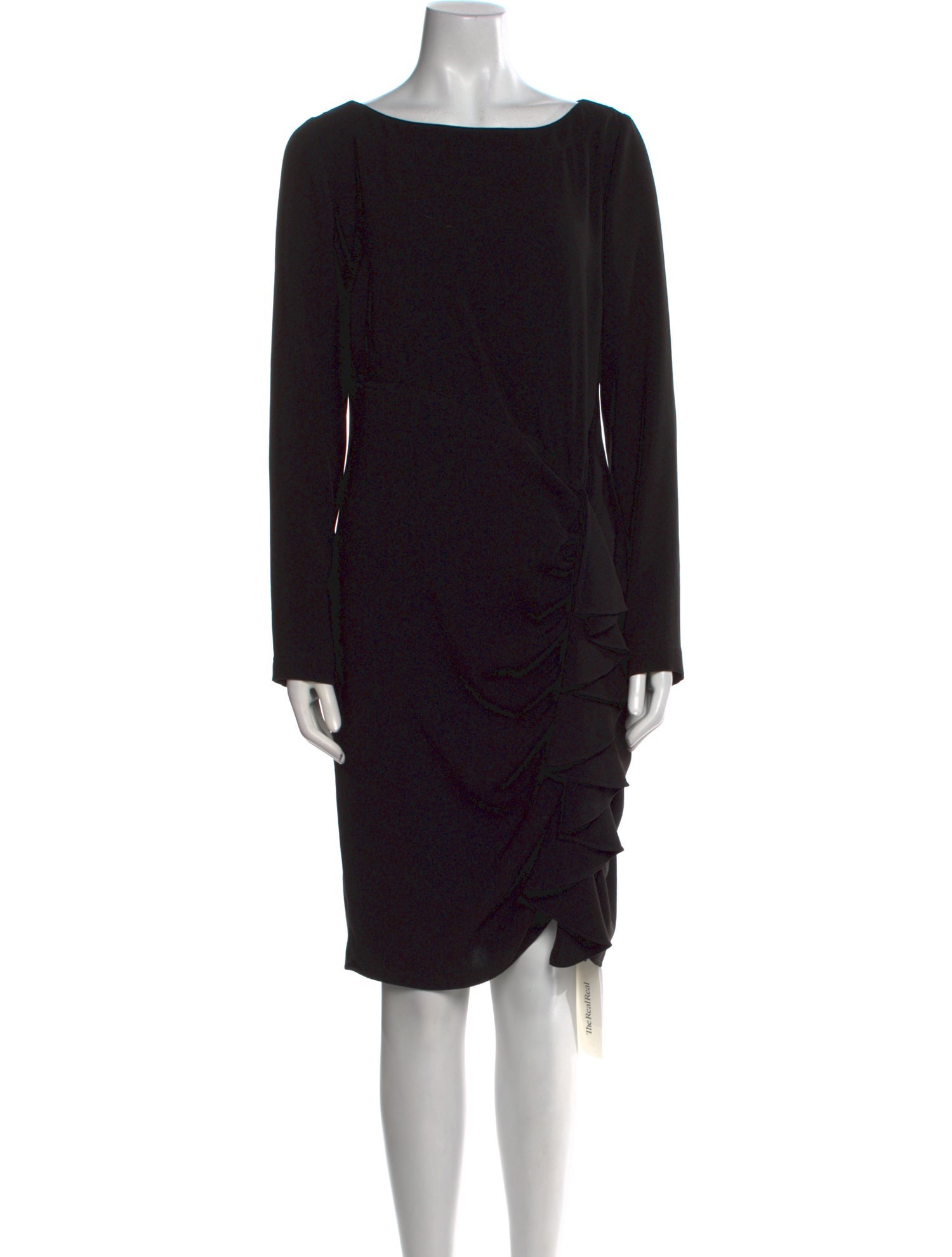 St. John Couture Bateau Neckline Knee-Length Dress