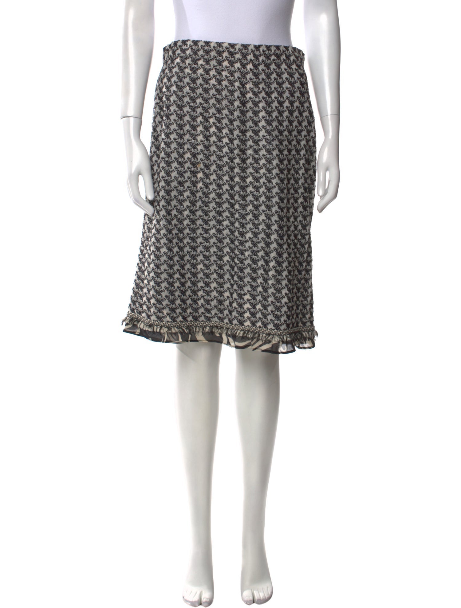 St. John Couture Printed Knee-Length Skirt