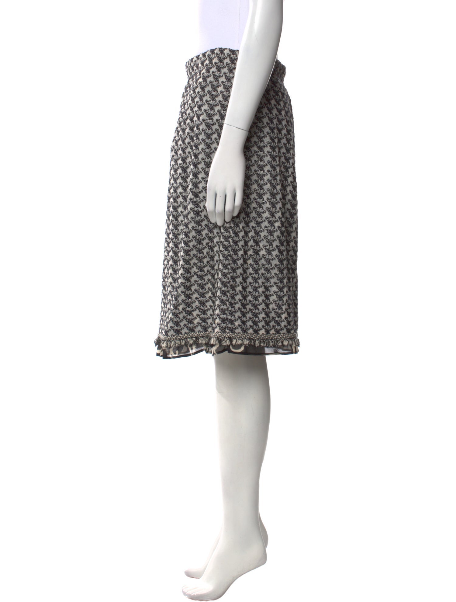 St. John Couture Printed Knee-Length Skirt