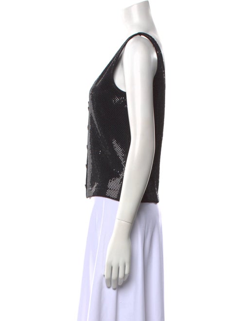 St. John Couture Wool V-Neck Crop Top