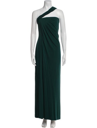 St. John Couture One-Shoulder Long Dress