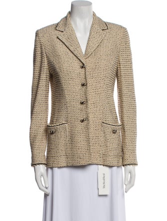 St. John Couture Tweed Pattern Blazer