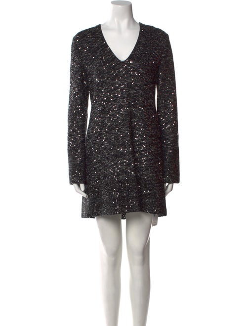 St. John Couture V-Neck Mini Dress