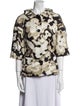St. John Couture Silk Floral Print Jacket