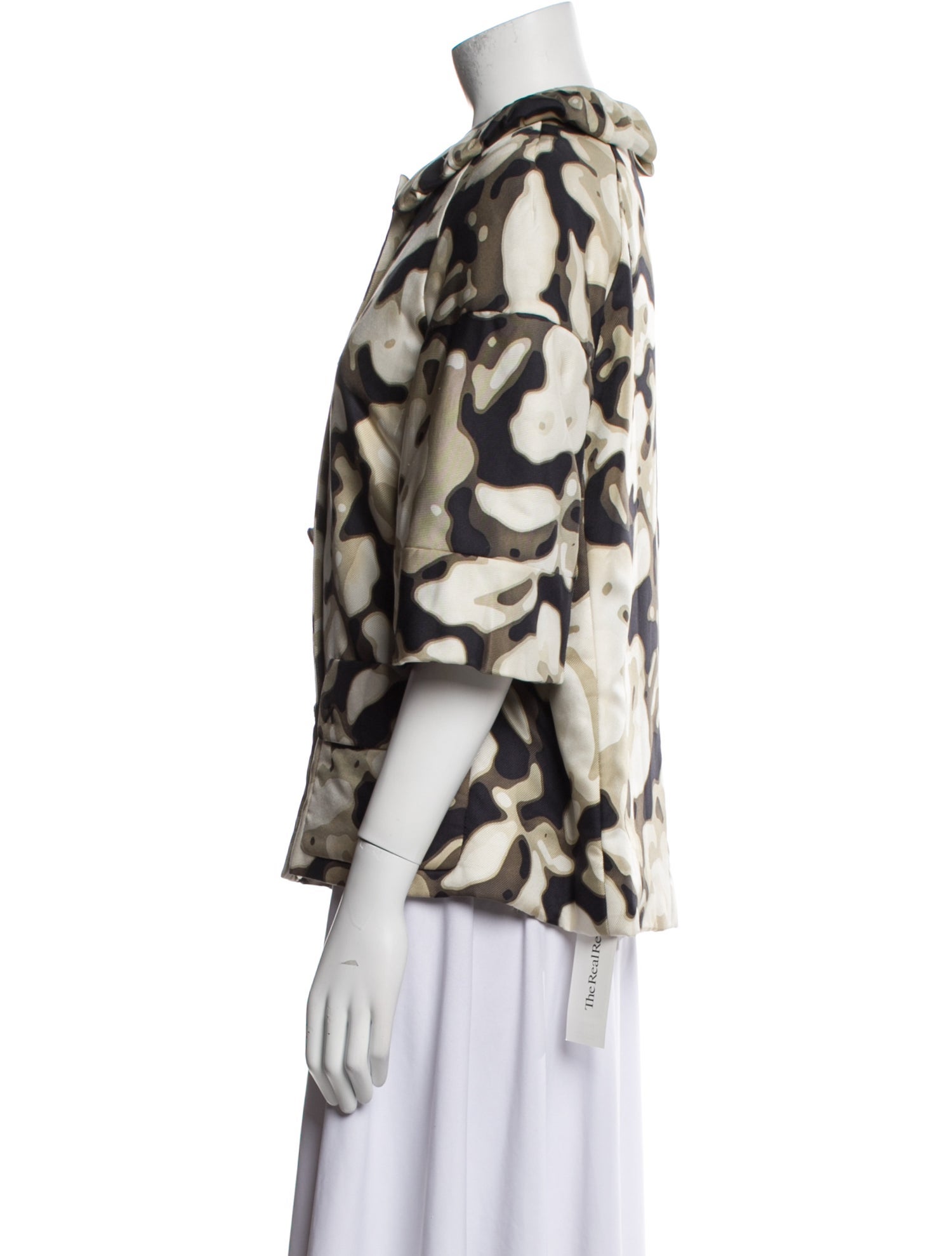 St. John Couture Silk Floral Print Jacket