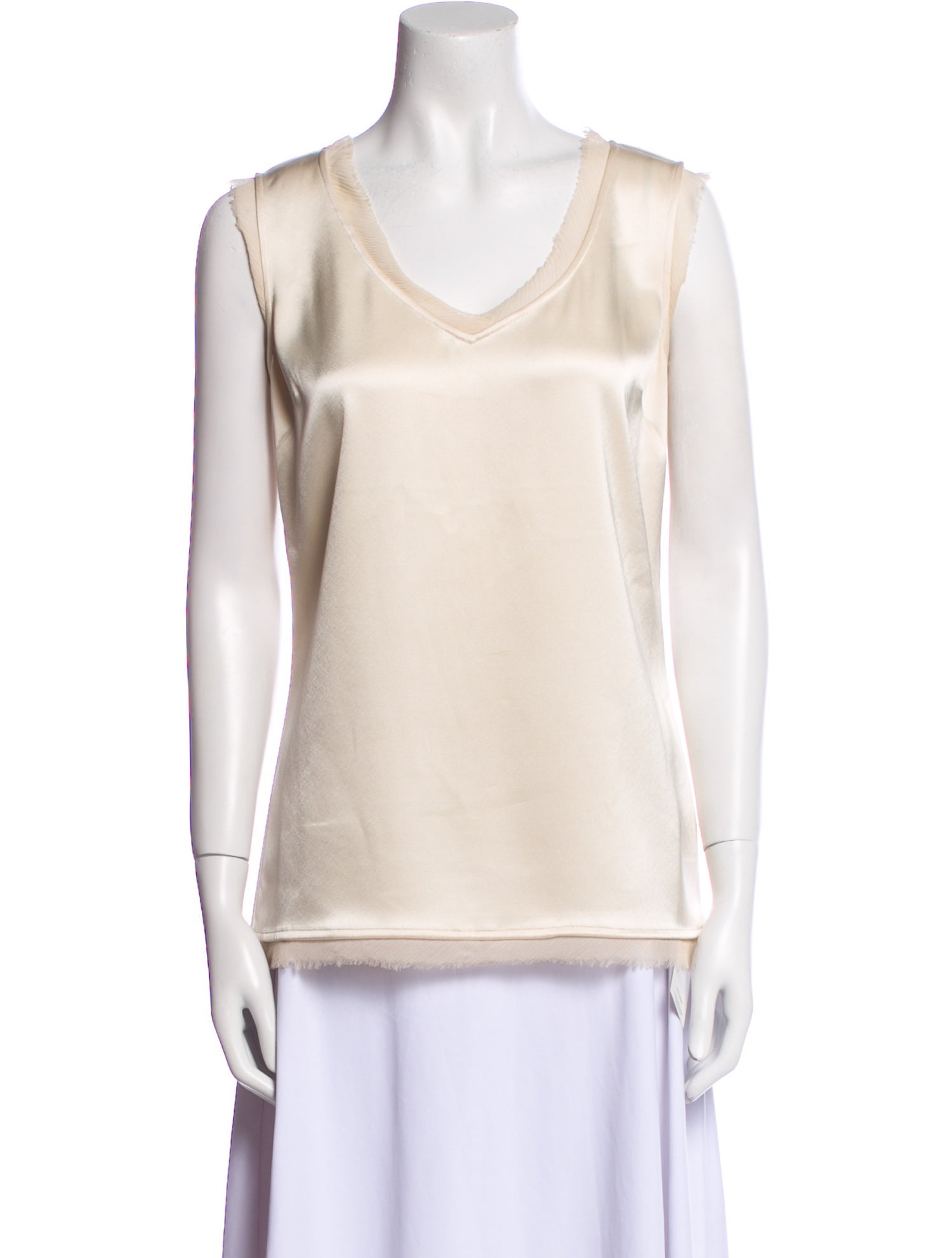 St. John Couture V-Neck Sleeveless Top