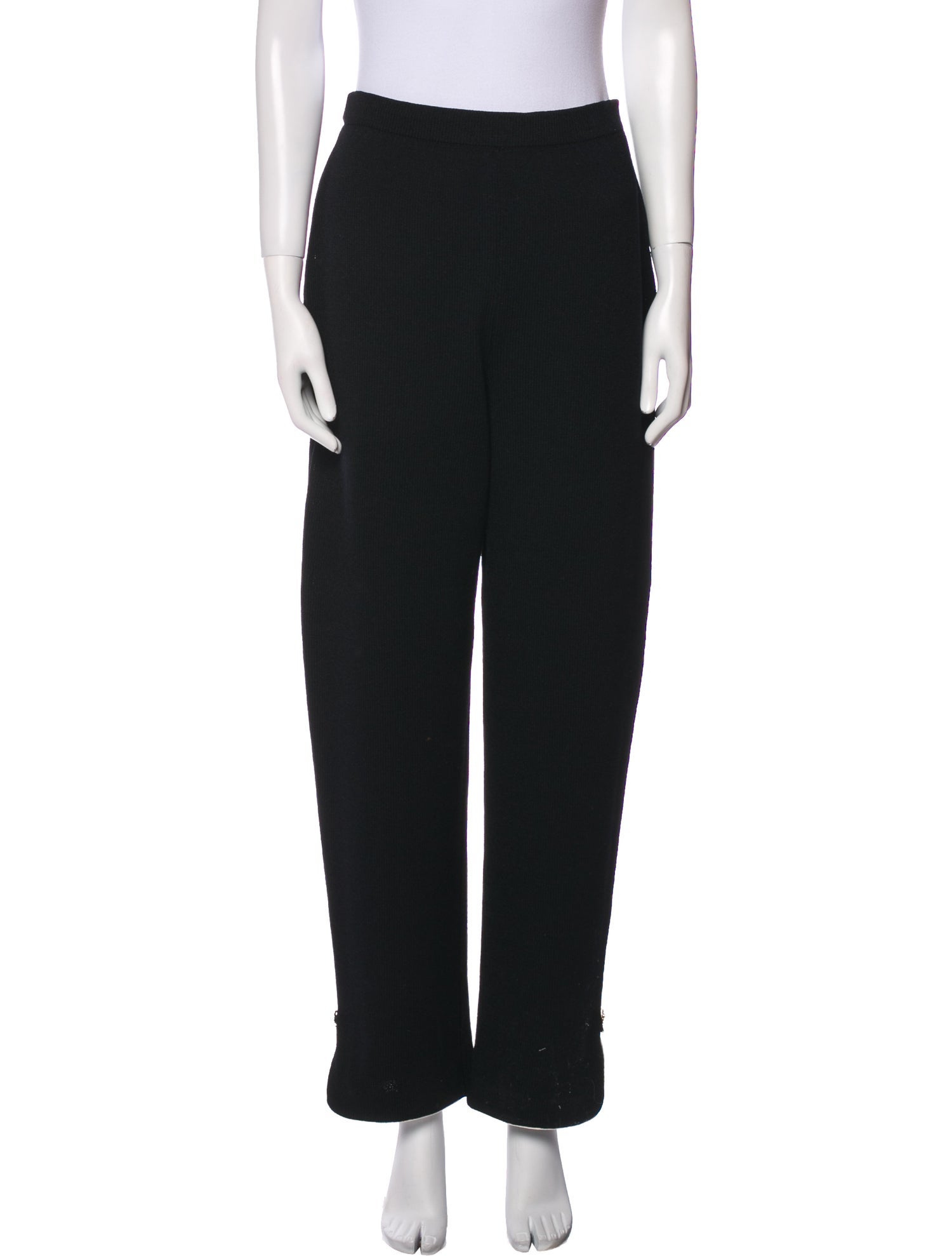 St. John Couture Wool Straight Leg Pants