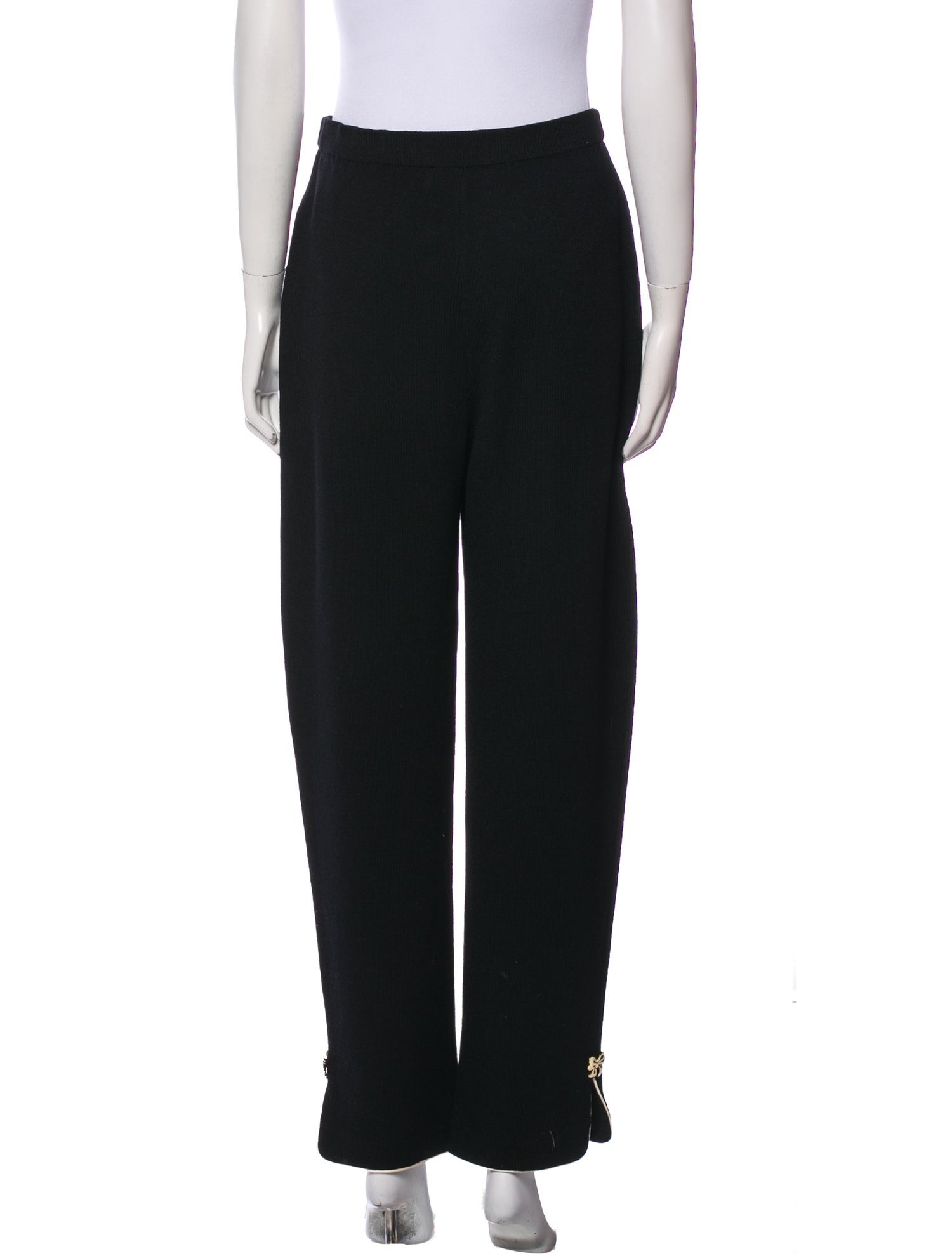 St. John Couture Wool Straight Leg Pants