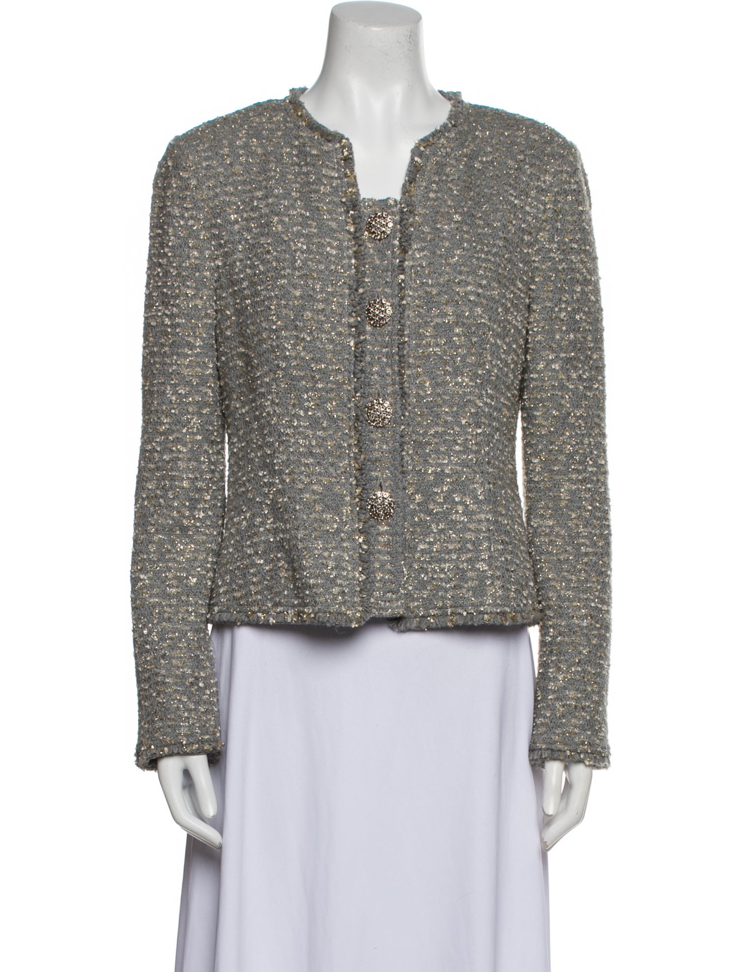 St. John Couture Tweed Pattern Evening Jacket