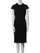 St. John Couture Mock Neck Midi Length Dress