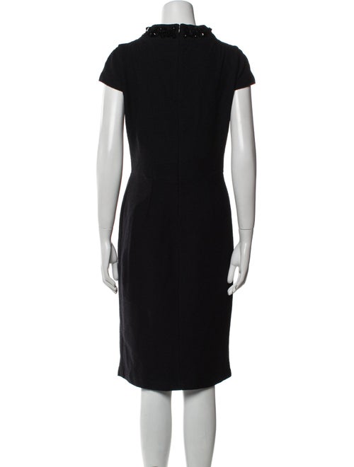 St. John Couture Mock Neck Midi Length Dress