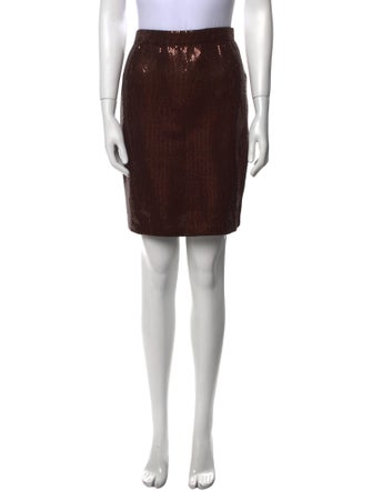 St. John Couture Sequin Embellishments Knee-Length Skirt